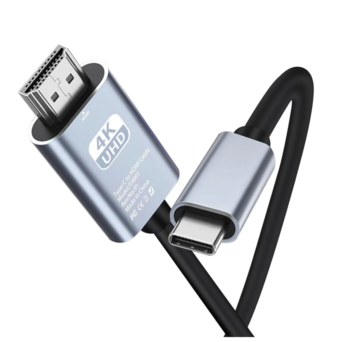MALIK - Cable USB-C a HDMI 4K 2 Metros para Computadora y Móvil
