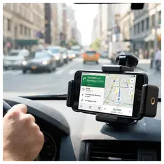 MALIK - Pack 3 Soporte Clip Celular Ajustable Negro Universal