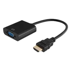 MALIK - Adaptador de HDMI a VGA con Cable Macho Hembra HDTV
