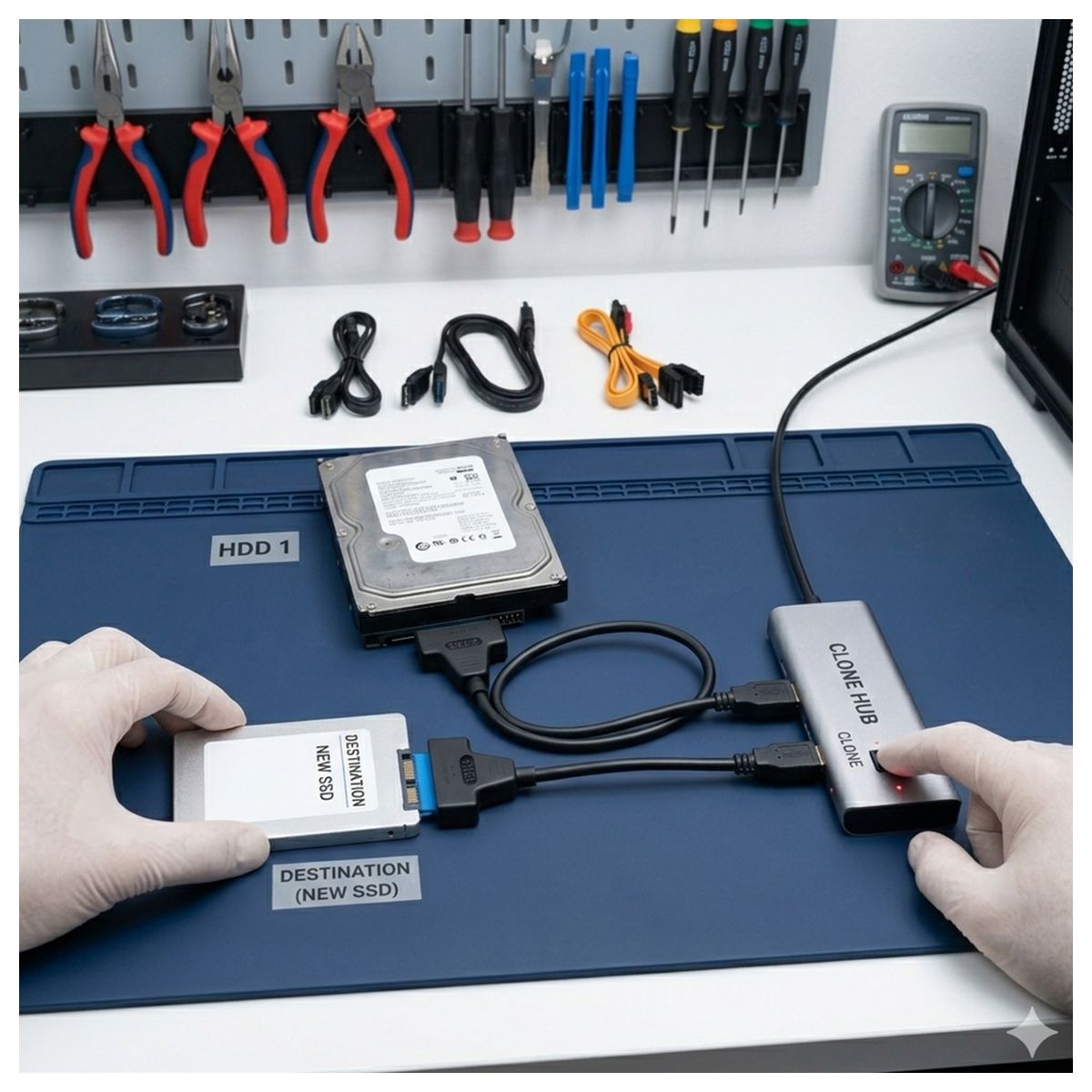 Adaptador USB 3.0 a SATA para Conectar Disco Duro a PC, marca MALIK - Foto 2