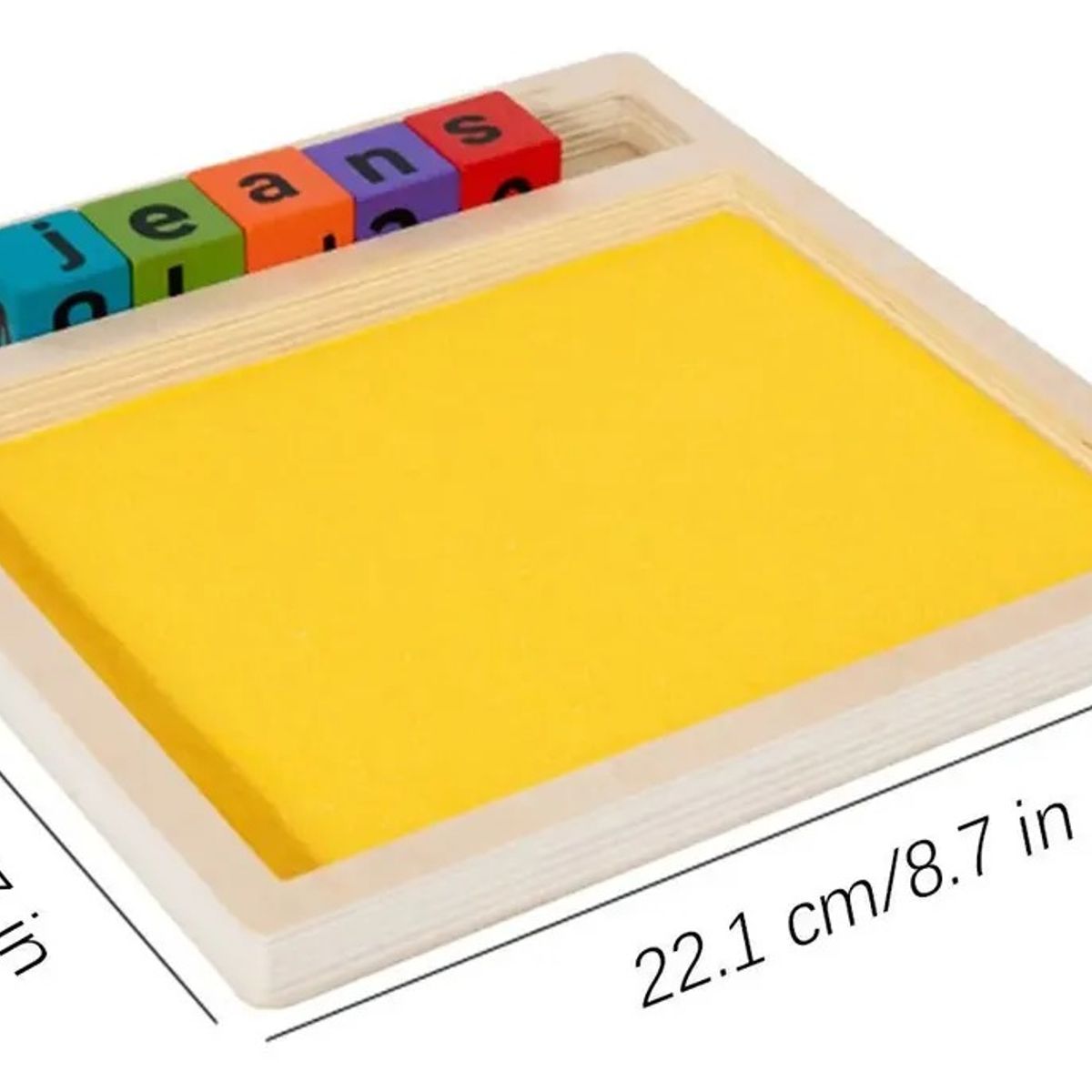 GENERICO - Caja Sensorial Arena Tarjetas Educativas Letras y Números
