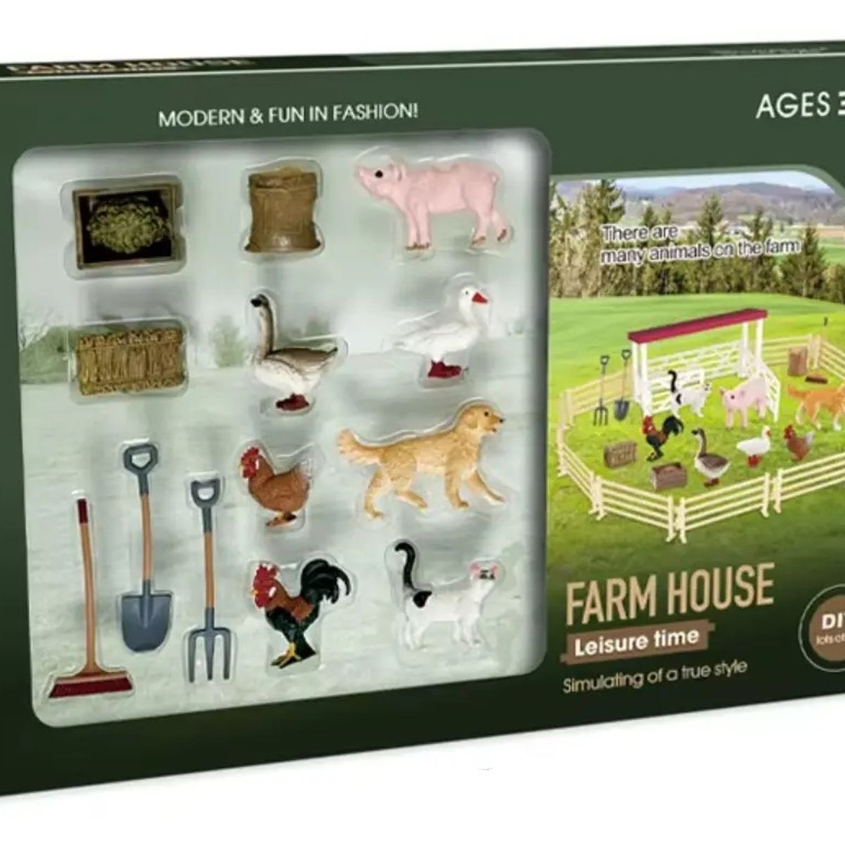 GENERICO - Set De Animales De Granja De Juguete