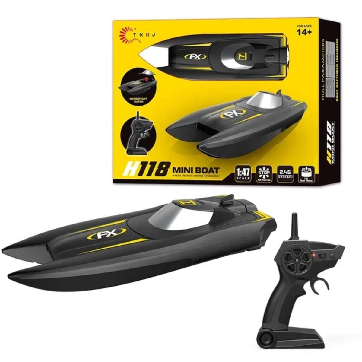 GENERICO - Lancha Control Remoto H118 Mini Bote Barco 2,4 Ghz