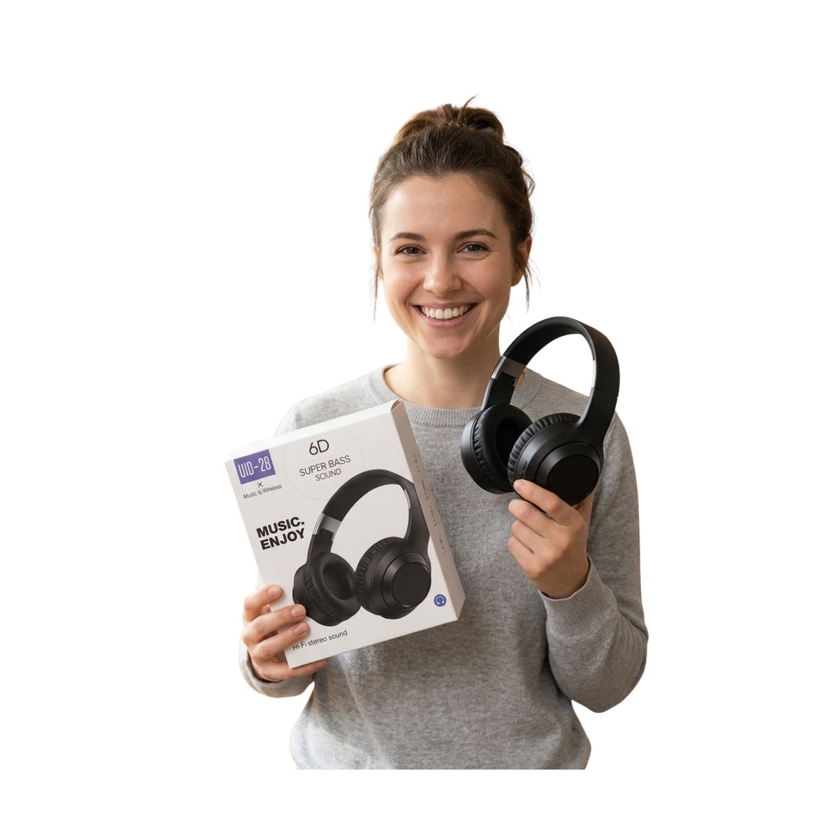 GENERICO - Audífonos Inalámbricos Bluetooth UID-28 6D Super Bass - Hi-Fi Stereo