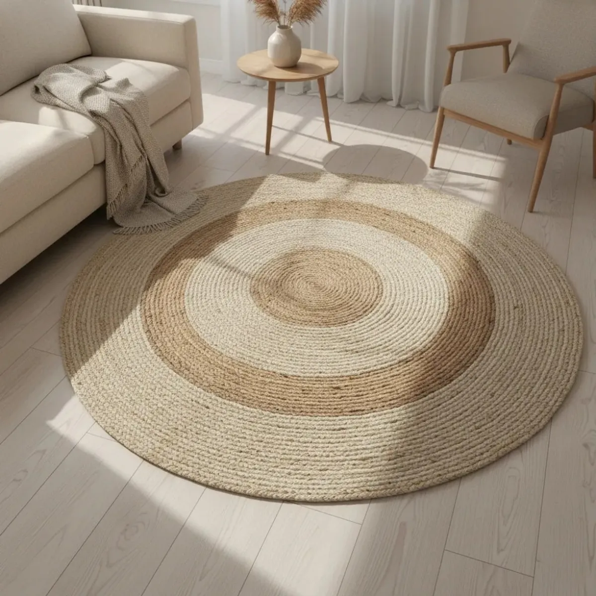 GENERICO - Alfombra De Fibra Natural, 100 Cm 1 M Liso Marrón Claro