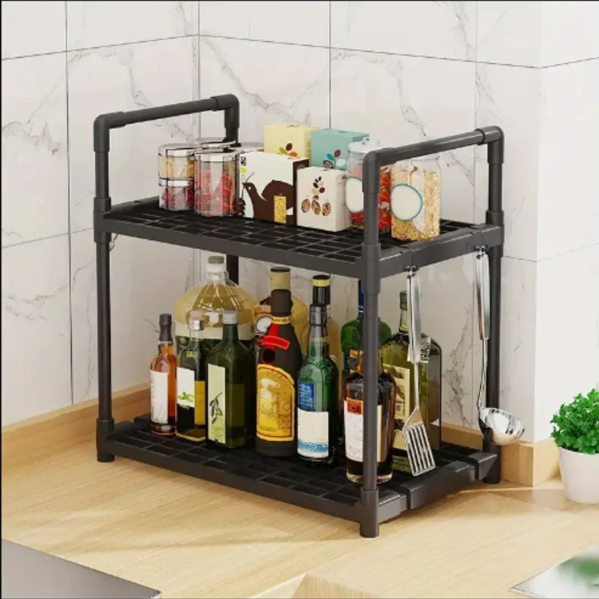 GENERICO - Estante Organizador De Cocina Y Baño Multifuncional 2 Niv