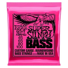 ERNIE BALL - 2834 BASS SUPER SLINKY Set de 4 Cuerdas Bajo Eléctrico 45-100