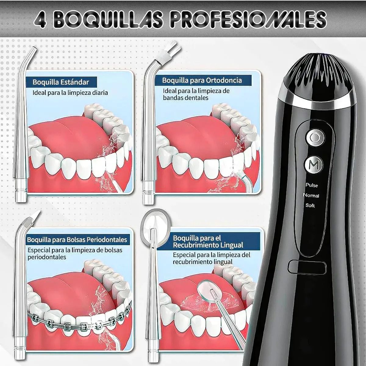 GENERICO - Irrigador Dental Irrigador Bucal Portátil Limpiador Oral Azul