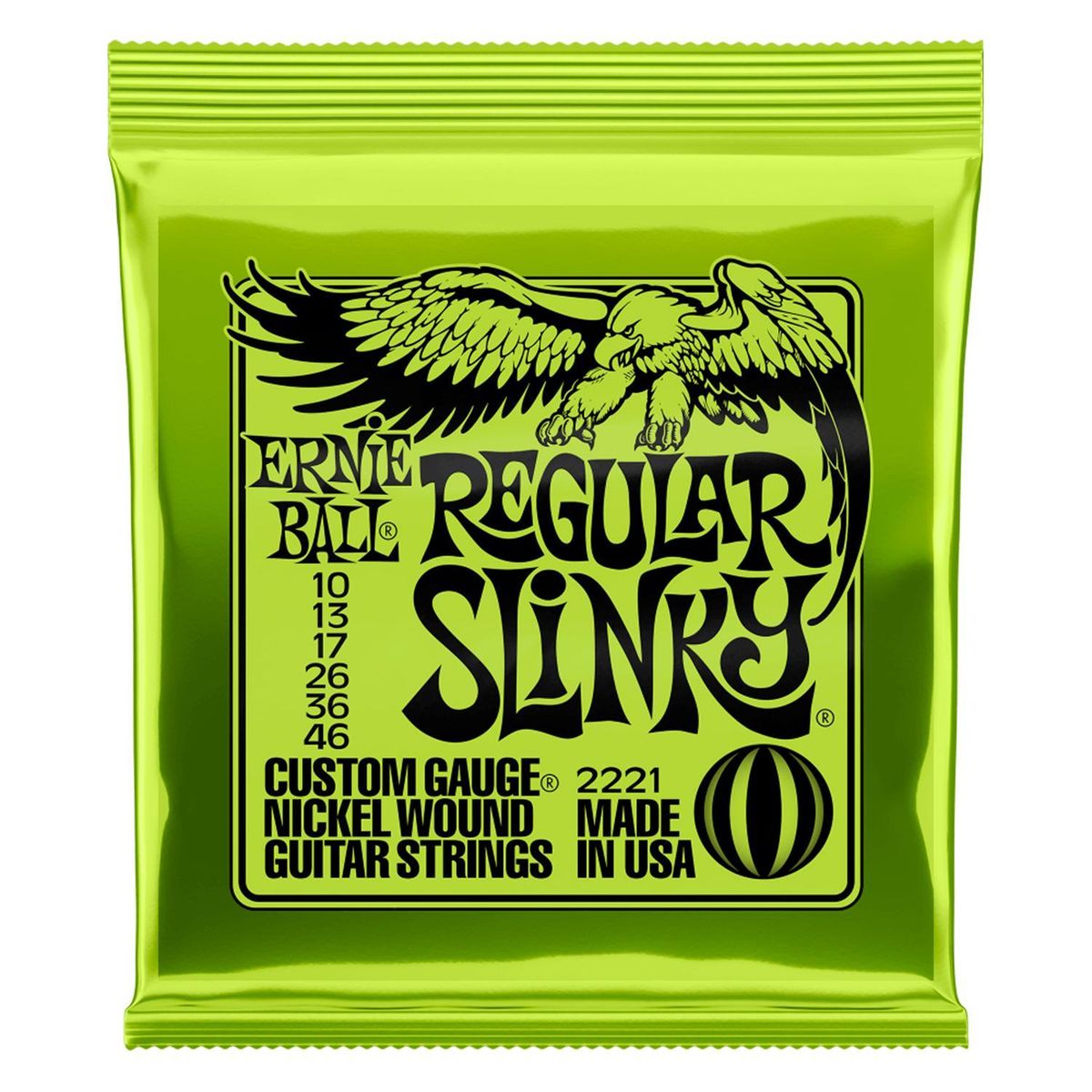 ERNIE BALL - Ernie Ball 2221 REGULAR SLINKY Set de Cuerdas Guitarra Eléctrica 10-46