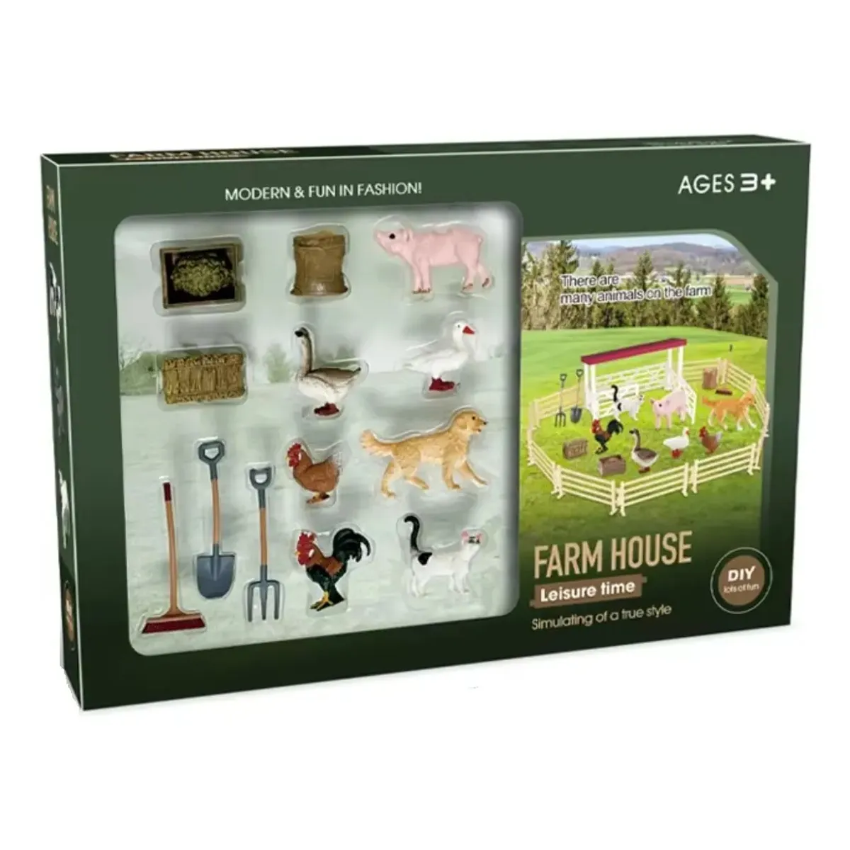 GENERICO - Set De Animales De Granja De Juguete