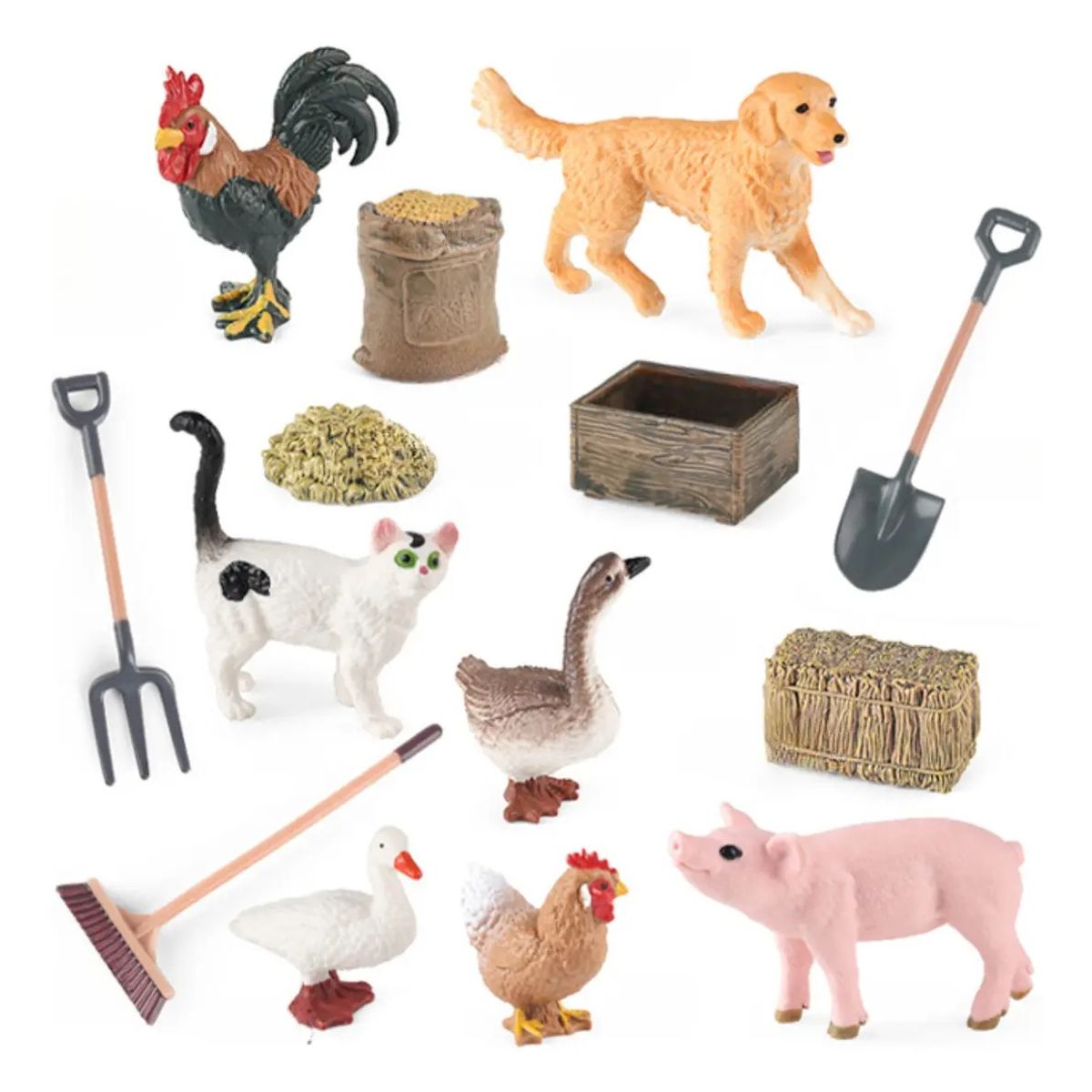GENERICO - Set De Animales De Granja De Juguete