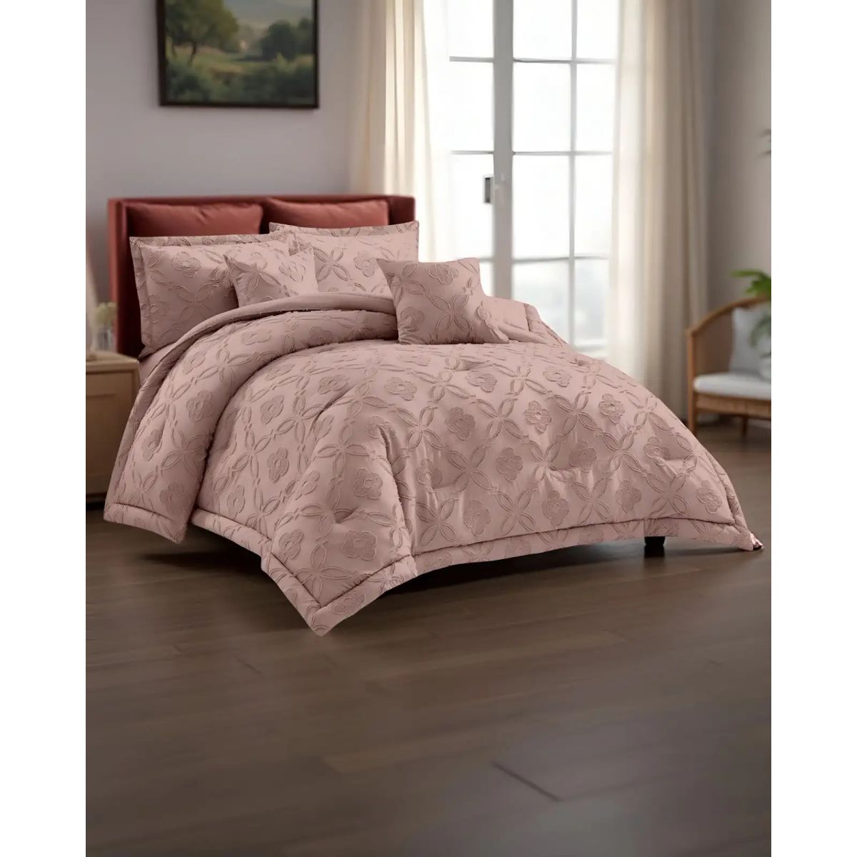 GENERICO - Quilt King Diseño Moderno Cubrecama Liviano de Verano
