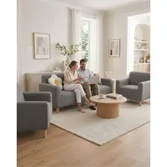 GENERICO - Juego de Cubre Sillón 3+1+1 Texturizado Premium - Ajuste Perfecto
