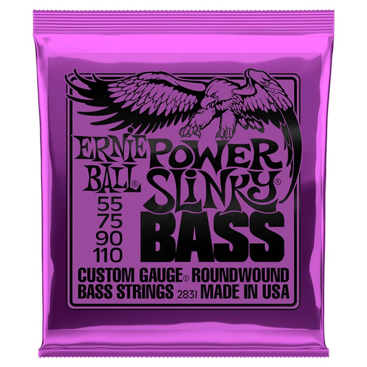 ERNIE BALL - Ernie Ball 2831 Cuerdas para bajo BASS POWER SLINKY 55-110