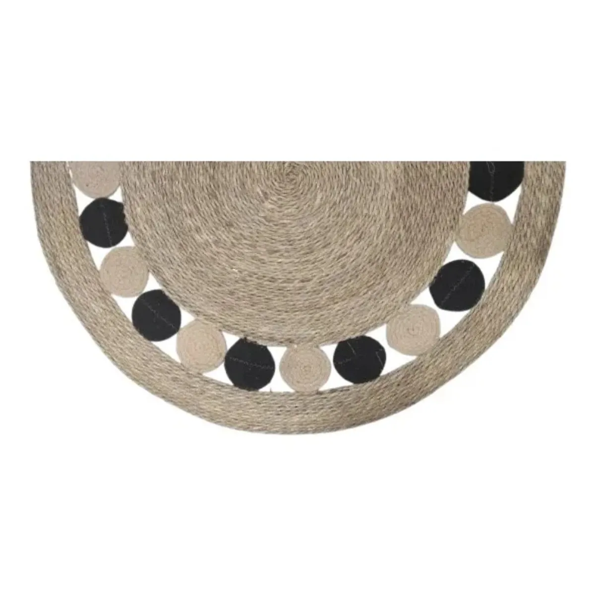 GENERICO - Alfombra De Yute Redonda Elegante 120 Cm Multicolor