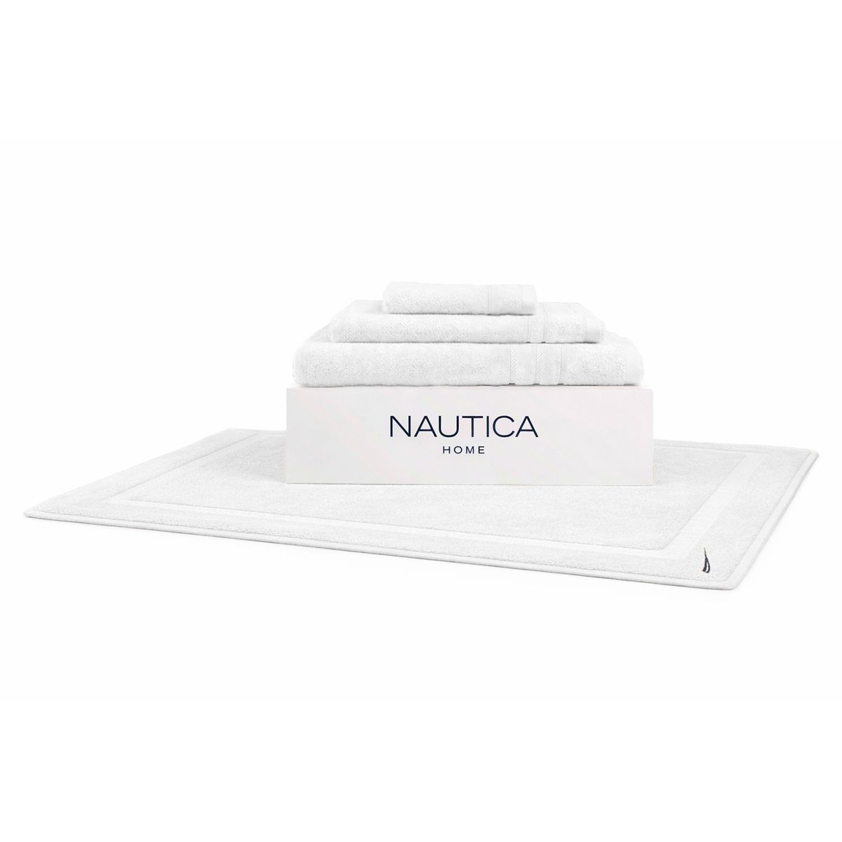 NAUTICA - Set 4 Toallas Nautica SIGNATURE Cara+mano+cuerpo+piso 100% algodón