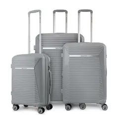 NAUTICA - Set 3 Maletas Niza S+M+L Cabina 10kg Mediana 20kg y Grande 23kg gris