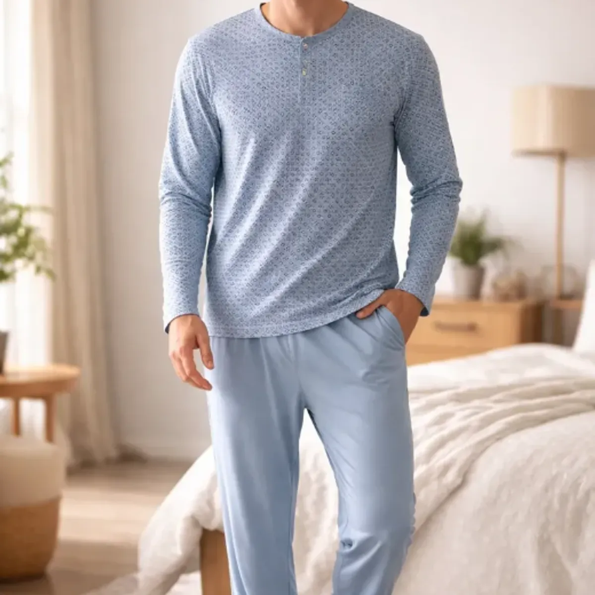 AGW - Pack 3 Pijamas Hombre Manga Larga