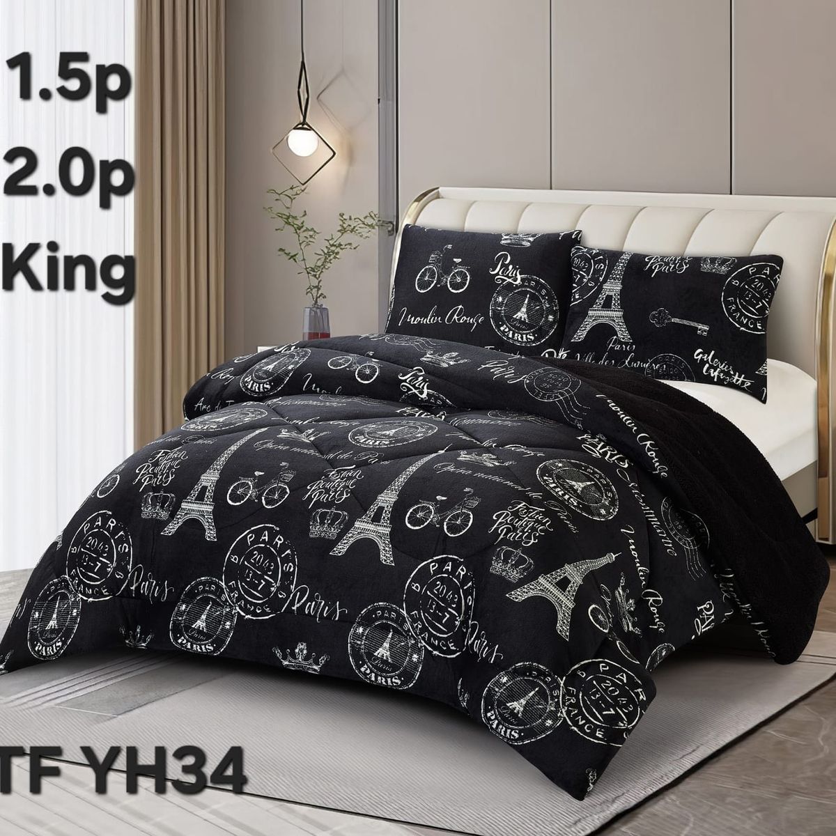 GENERICO - Cobertor de invierno Cubrecama de Plush con Chiporro 1,5 Plazas