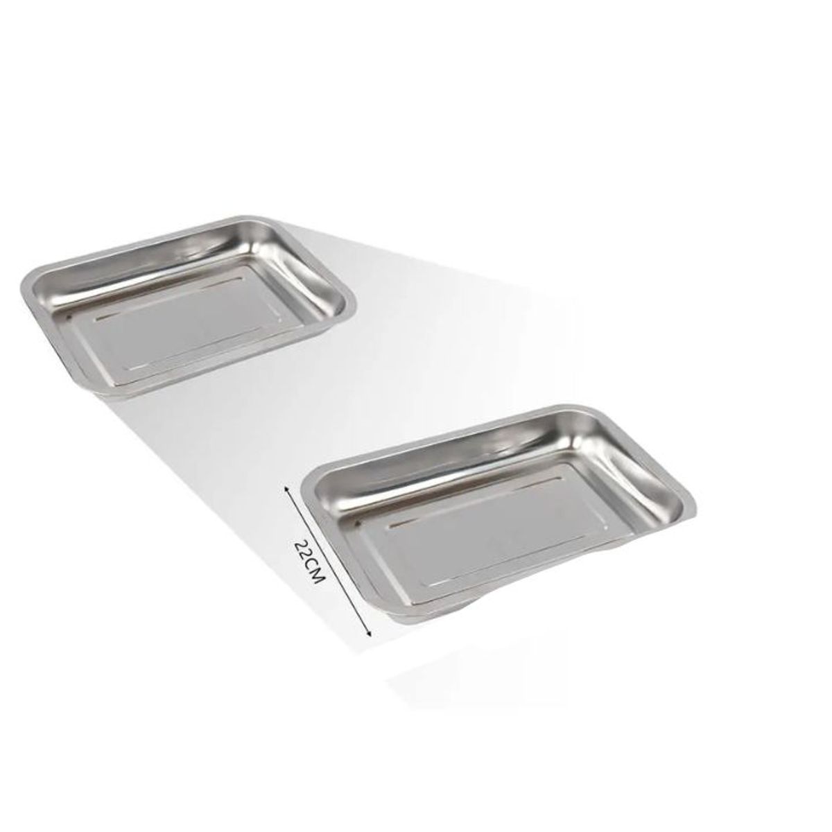 GENERICO - BANDEJA RECTANGULAR DE ACERO INOX 32CM