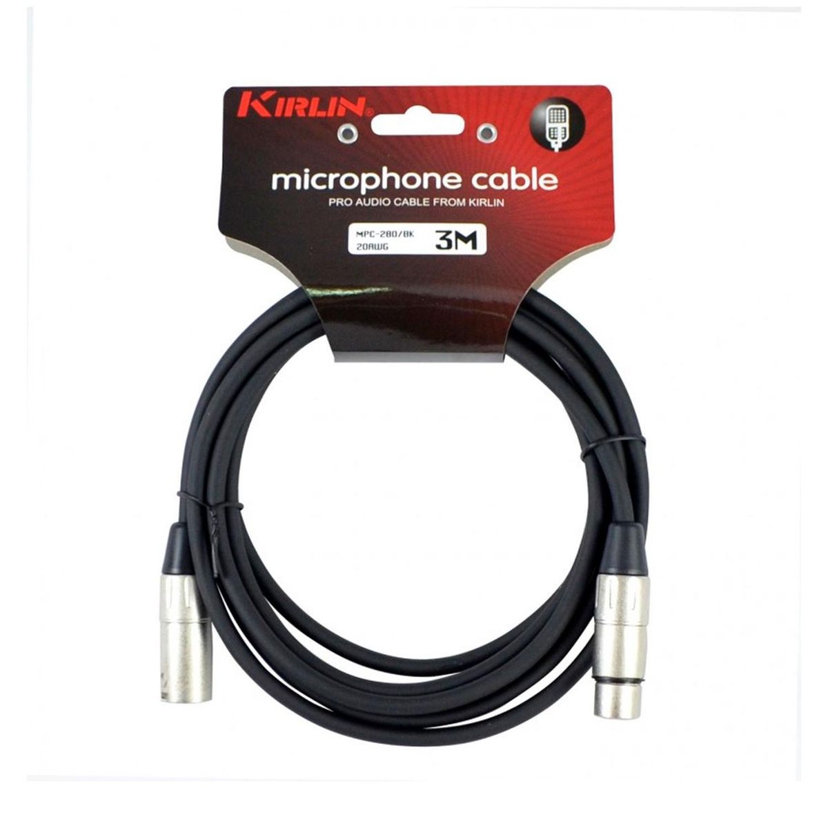 KIRLIN - Kirlin MPC280 3M BK Cable Micrófono XLR