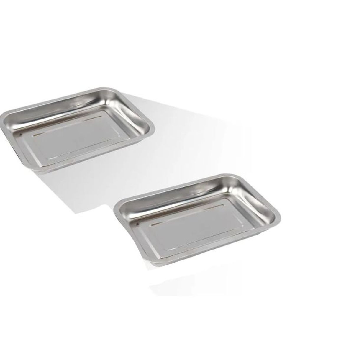 GENERICO - BANDEJA RECTANGULAR DE ACERO INOX 36CM
