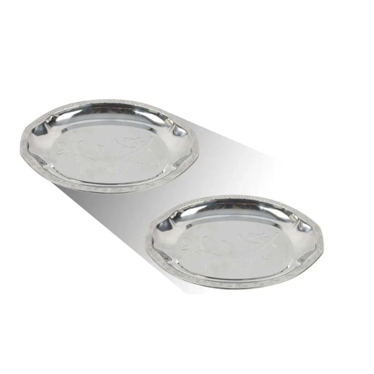 GENERICO - BANDEJA OVALADA DE ACERO INOXIDABLE 30CM