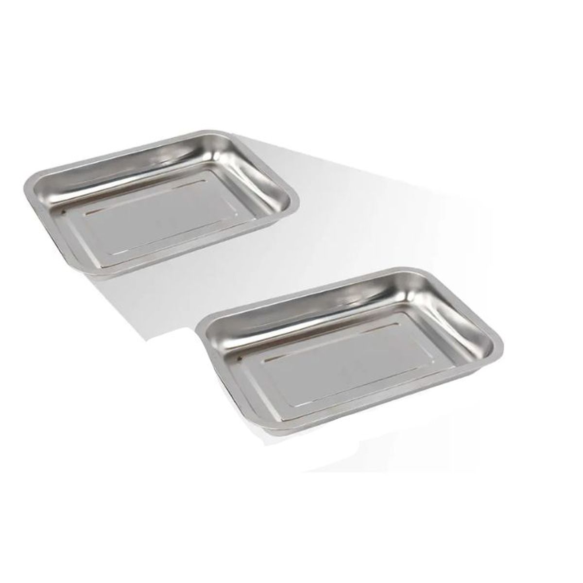 GENERICO - BANDEJA RECTANGULAR DE ACERO INOX 40CM
