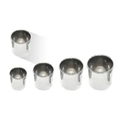 GENERICO - JUEGO DE 4 TAZAS DE ACERO INOXIDABLE