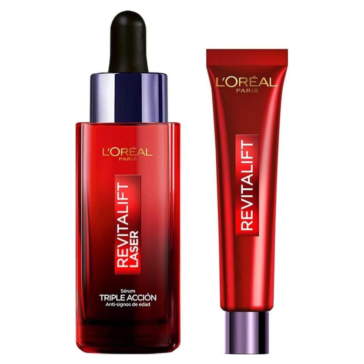 LOREAL PARIS - Pack Anti-Edad Revitalift Laser Serum Tri-Peptides + Contorno de Ojos L Oreal Paris
