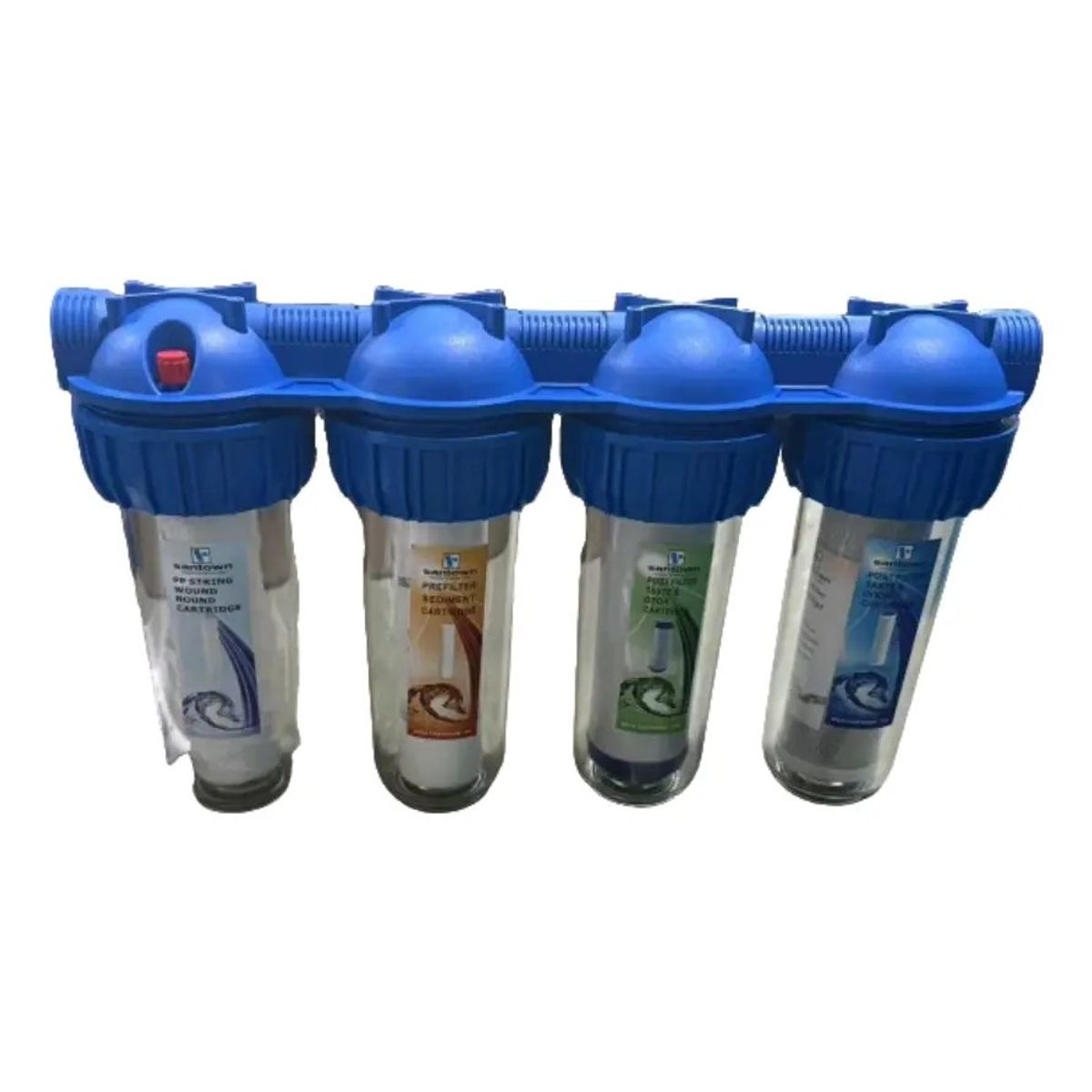 GENERICO - Filtro Purificador De Agua Para Pozos 4 Etapas Color Azul