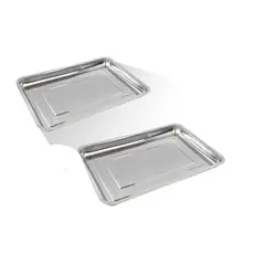 GENERICO - BANDEJA RECTANGULAR DE ACERO INOX 50CM