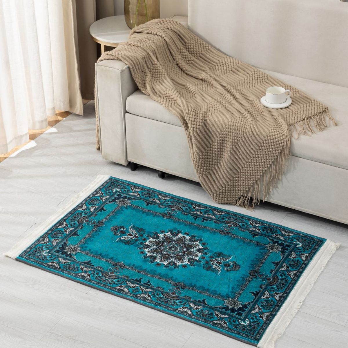 GENERICO - Alfombra Decorativa Con Flequillos 80x120 Cm