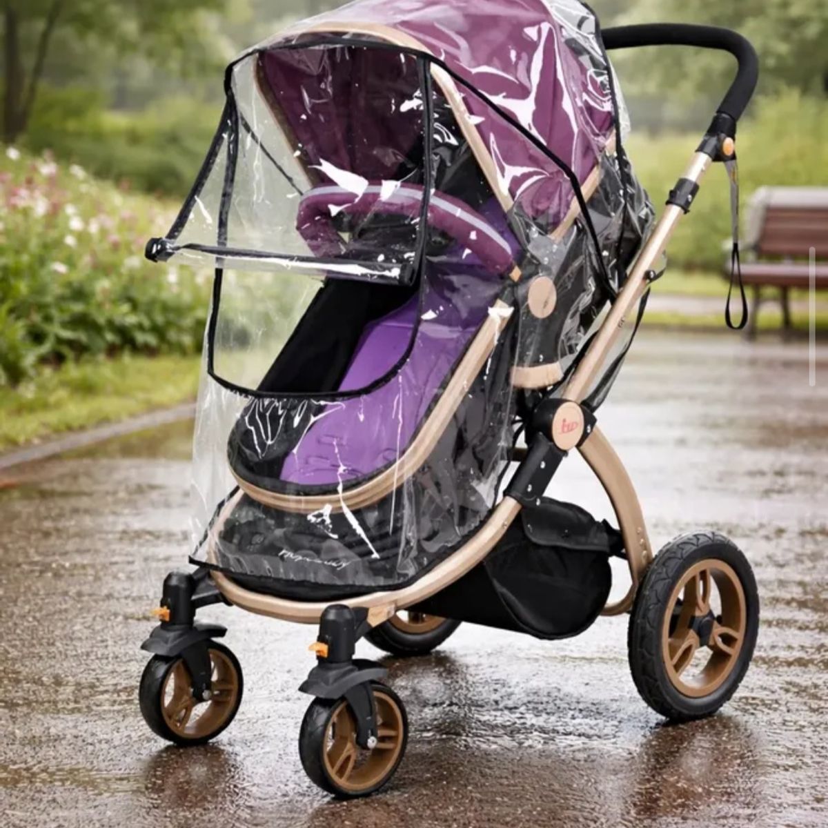 GENERICO - Cubre Coche Bebé Impermeable Protector Lluvia Con Ventanilla