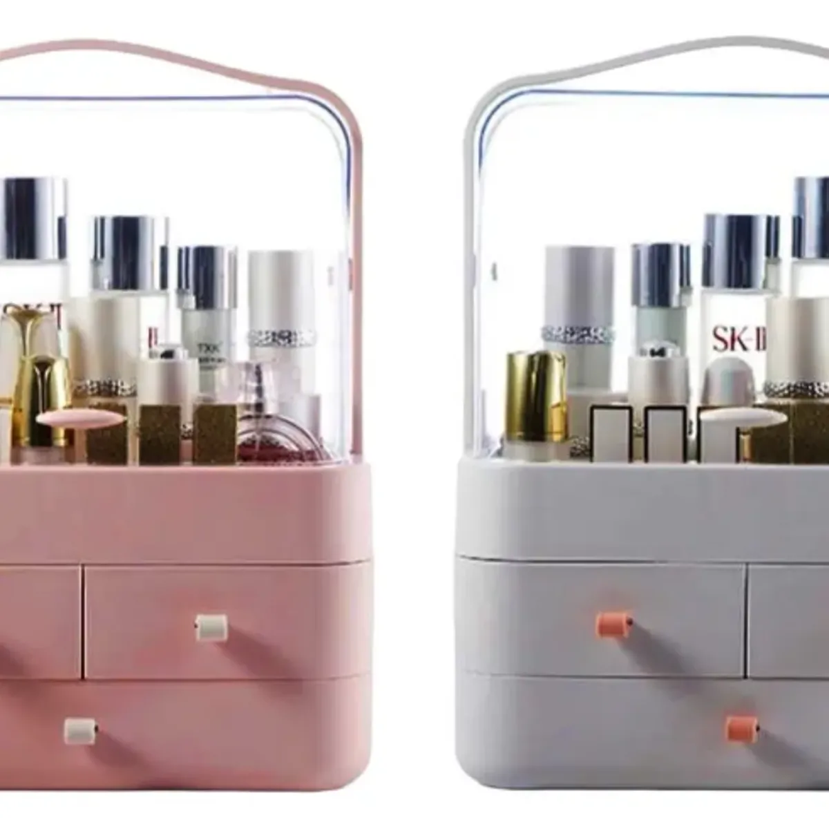 GENERICO - Caja Organizador De Cosméticos Maquillaje Portátil Multiuso Color Blanco