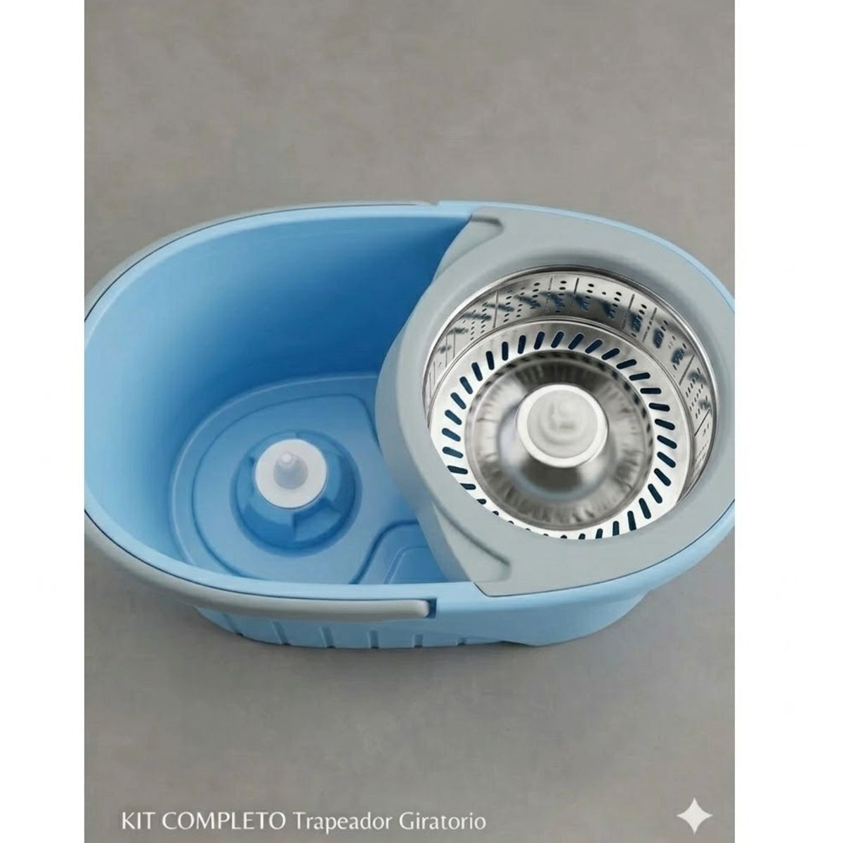 GENERICO - Trapeador Giratorio 360 con Cubeta Centrifuga – Sistema de Limpieza Inteligente COLOR AZUL