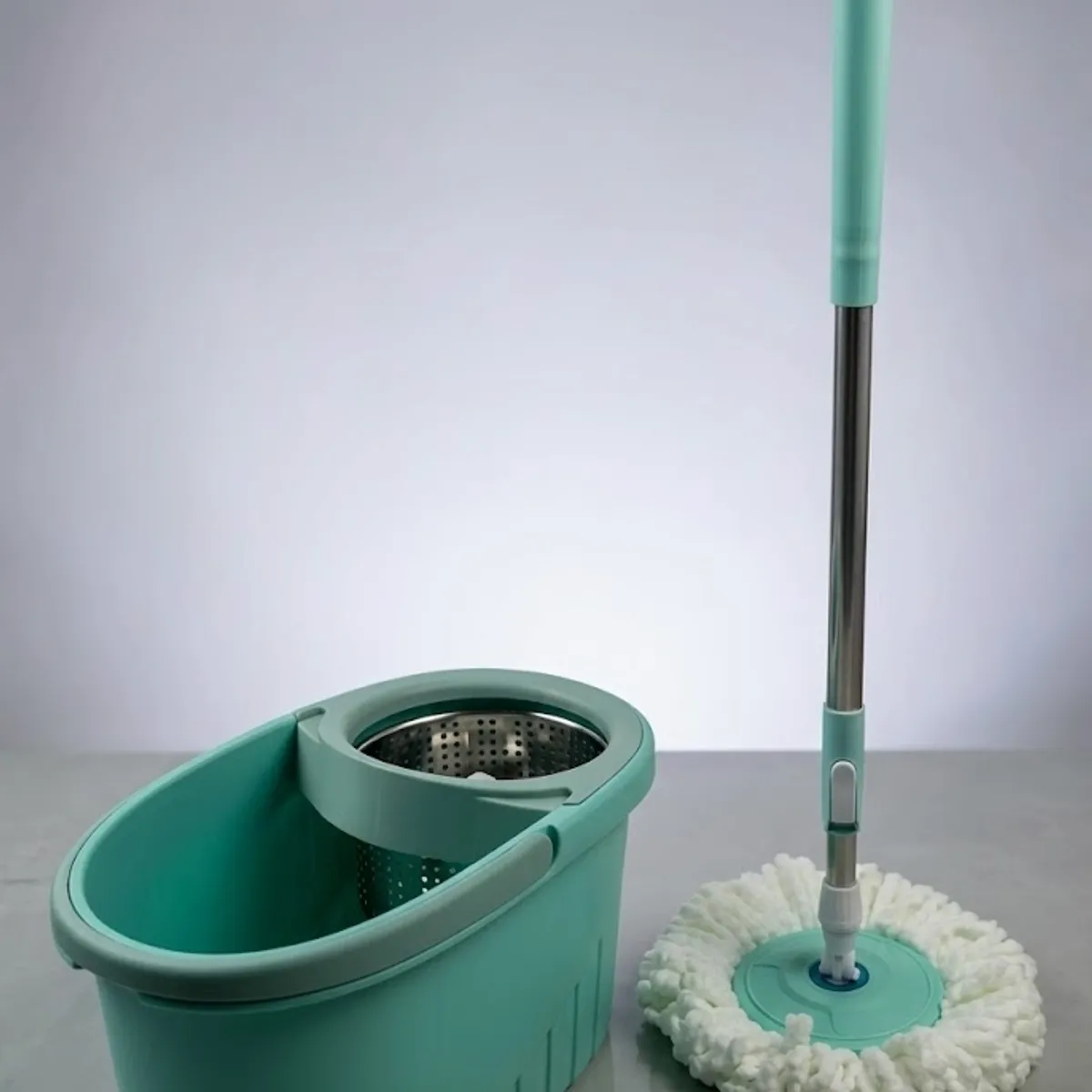 GENERICO - Trapeador Giratorio 360 con Cubeta Centrifuga – Sistema de Limpieza Inteligente COLOR VERDE