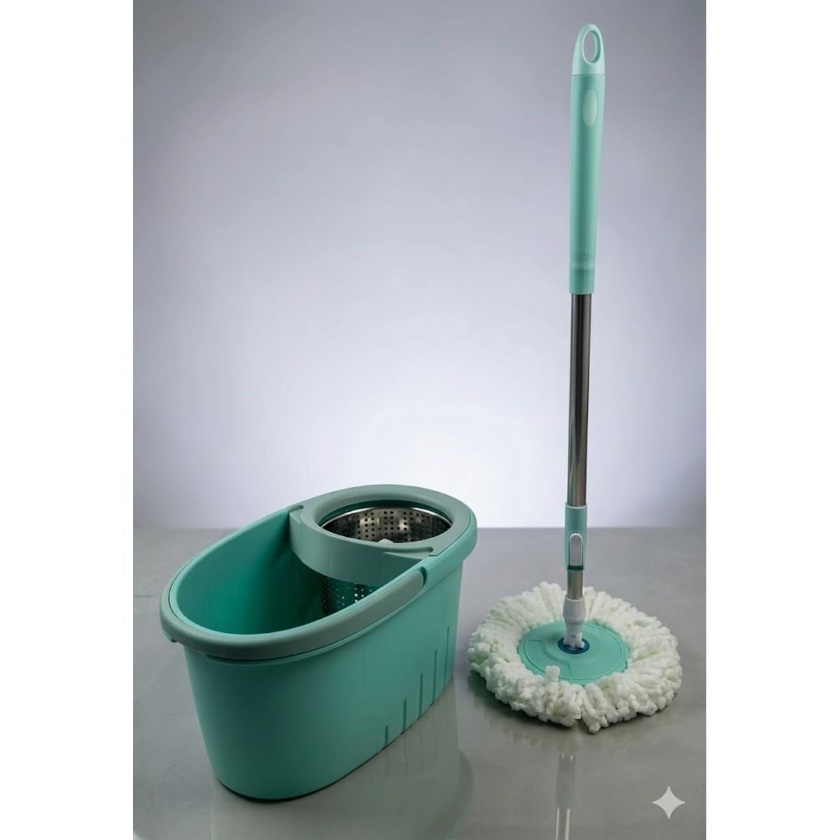 GENERICO - Trapeador Giratorio 360 con Cubeta Centrifuga – Sistema de Limpieza Inteligente COLOR VERDE