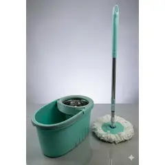 GENERICO - Trapeador Giratorio 360 con Cubeta Centrifuga – Sistema de Limpieza Inteligente COLOR VERDE