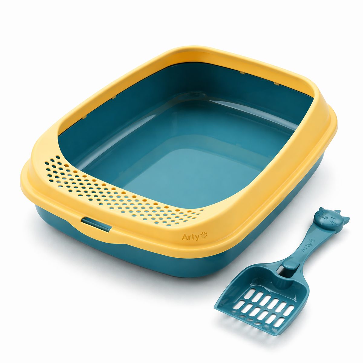 PETPRO - Baño Arenero Para Gato Con Pala 45x34cm Color Verde