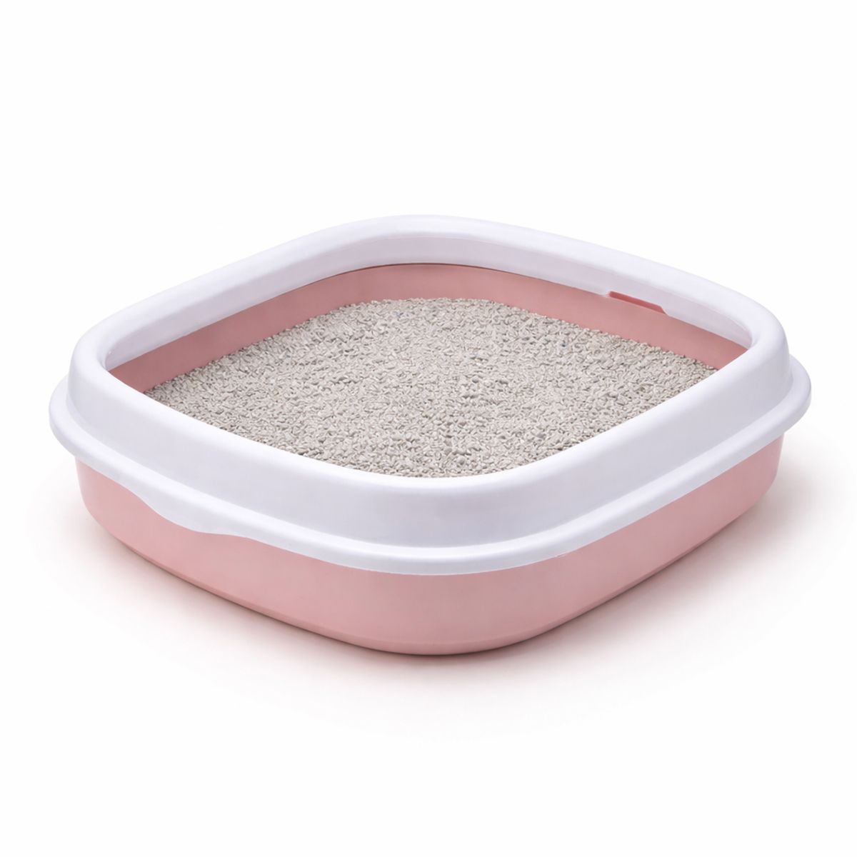 PETPRO - Arenero Para Gato Con Borde + Pala Gatos 40 x 33cms - Rosado