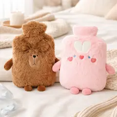 GENERICO - Guatero De Peluche Kawaii Diseño Animalito Para Frío 1000ml
