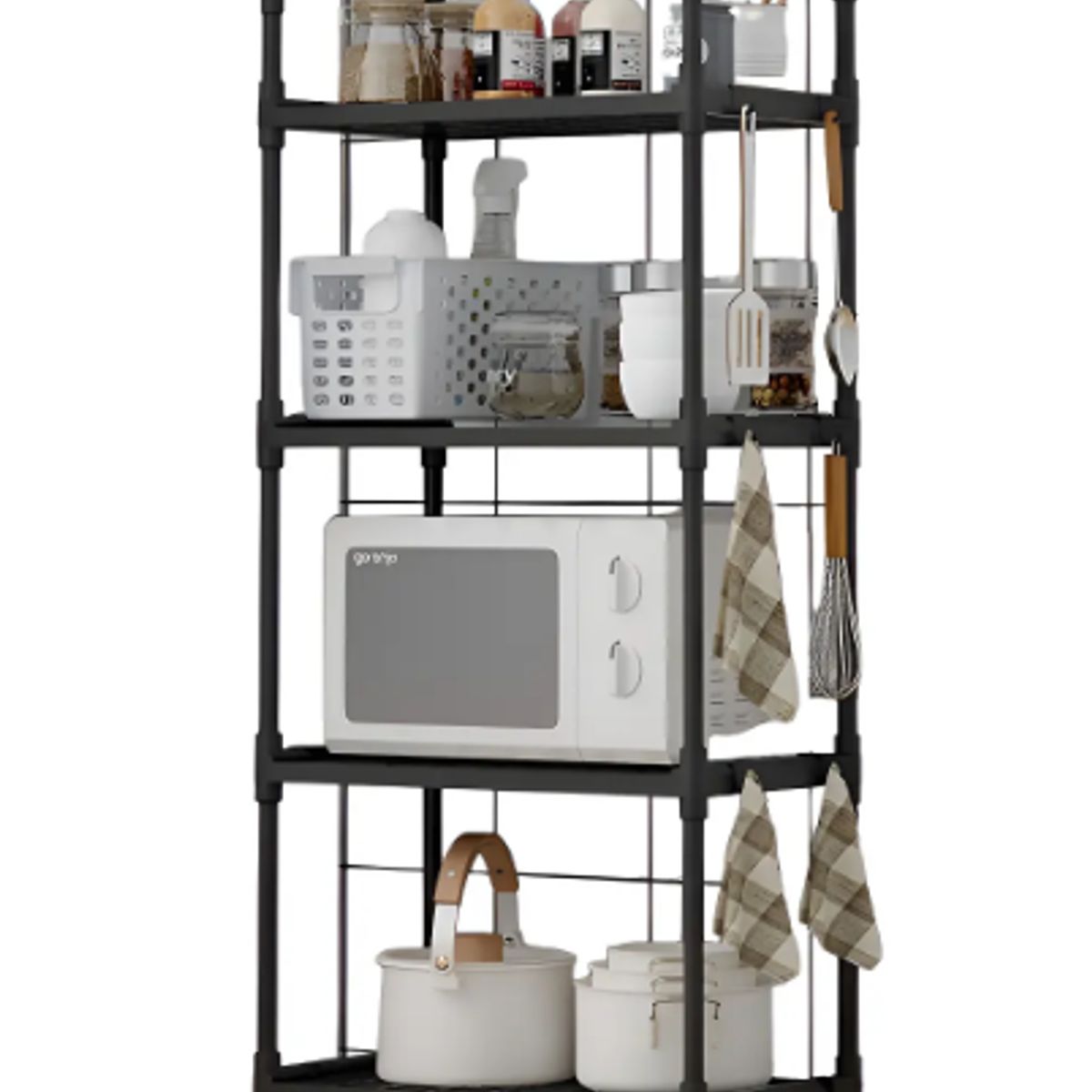 GENERICO - Estante Organizador De Baño Cocina Sala Multifuncional Color Negro