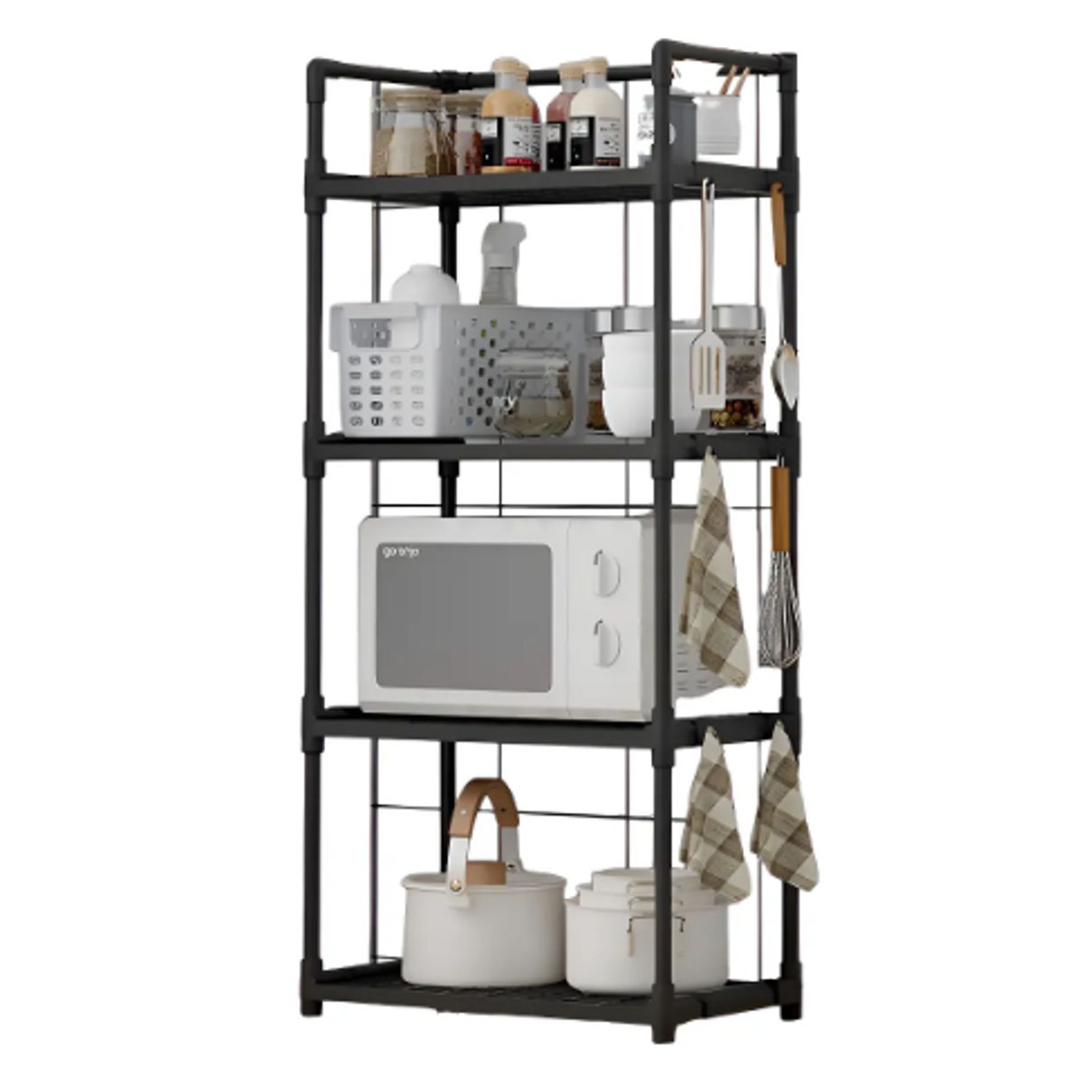 GENERICO - Estante Organizador De Baño Cocina Sala Multifuncional Color Negro
