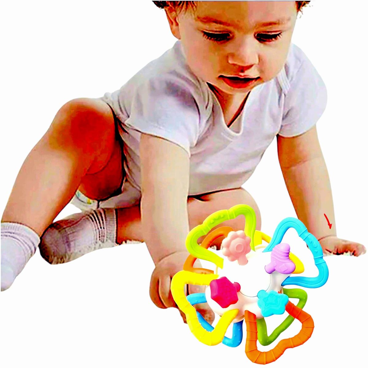 GENERICO - Juego Sensorial Pelota De Dentición Anti estresante Silicona