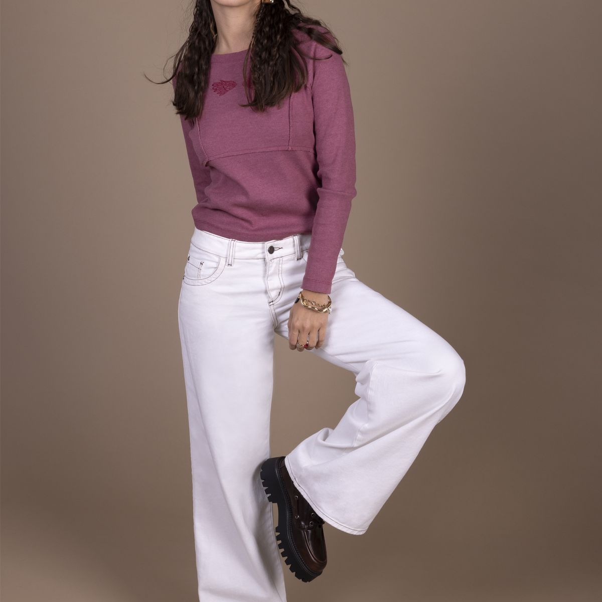 EFESIS - Pantalón Wide Tiro Bajo Mujer