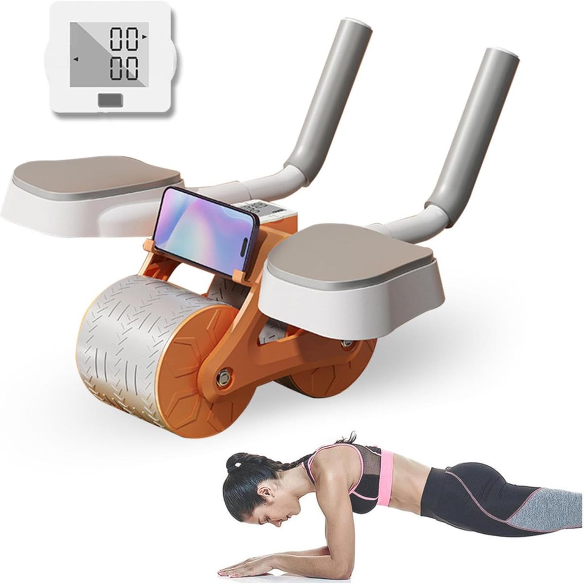 GENERICO - Rueda Abdominal De Rebote Automático Con Soporte Para Codos