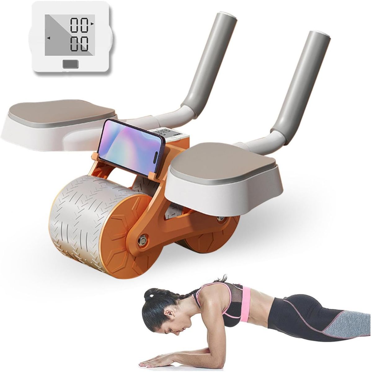 GENERICO - Rueda Abdominal De Rebote Automático Con Soporte Para Codos