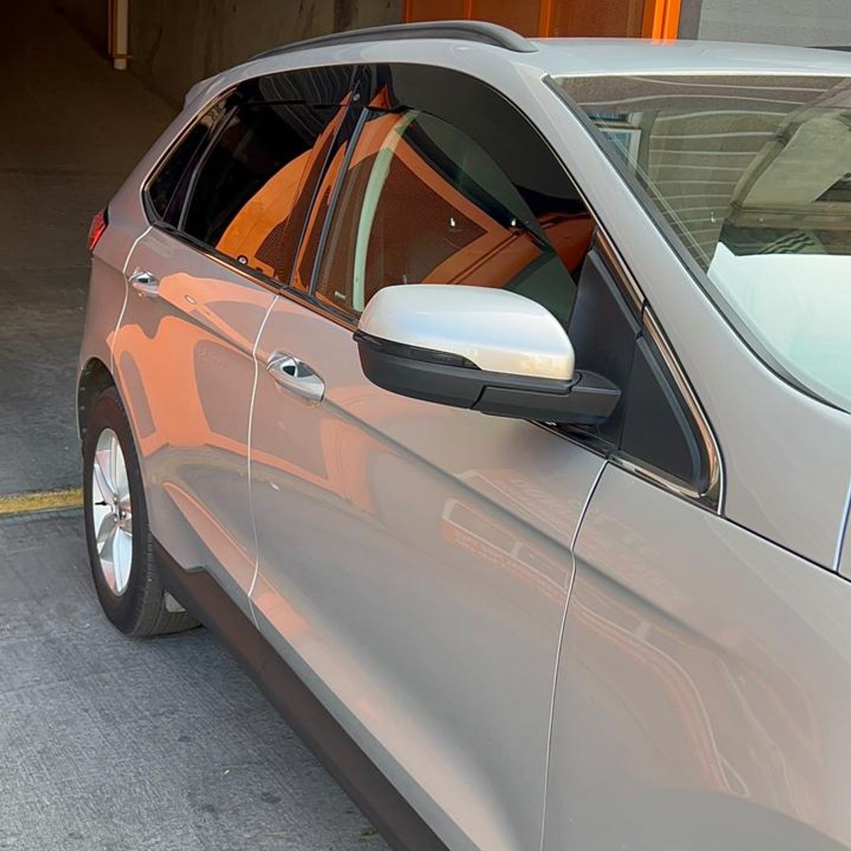 GENERICO - Bota Aguas de Acrílico 2mm plano Negro Brillante a Medida auto Ford edge 2015 a 2019