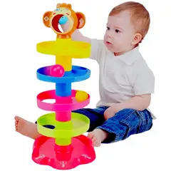 GENERICO - Juego Didáctico Montessori Tobogán Apilables De Pelotas